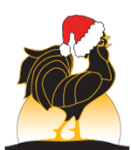 santa hat rooster